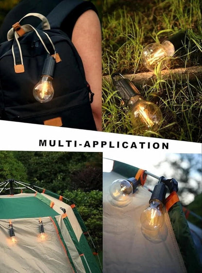 Rechargeable Hanging LED Camping Bulb – 3 Mode Tent Lamp with Fast USB-C Charging (Pack of 2)
