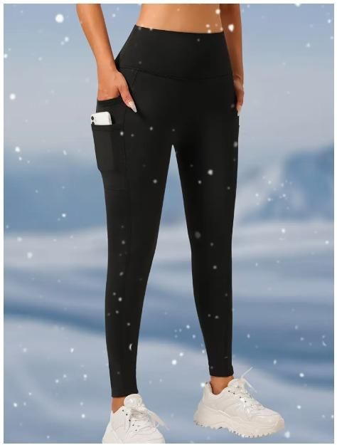 Soft & Comfy Slim Fit Tights with Side Pockets | High Stretch Jeggings for Everyday Comfort & Style (Black)
