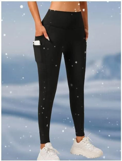 Soft & Comfy Slim Fit Tights with Side Pockets | High Stretch Jeggings for Everyday Comfort & Style (Black)