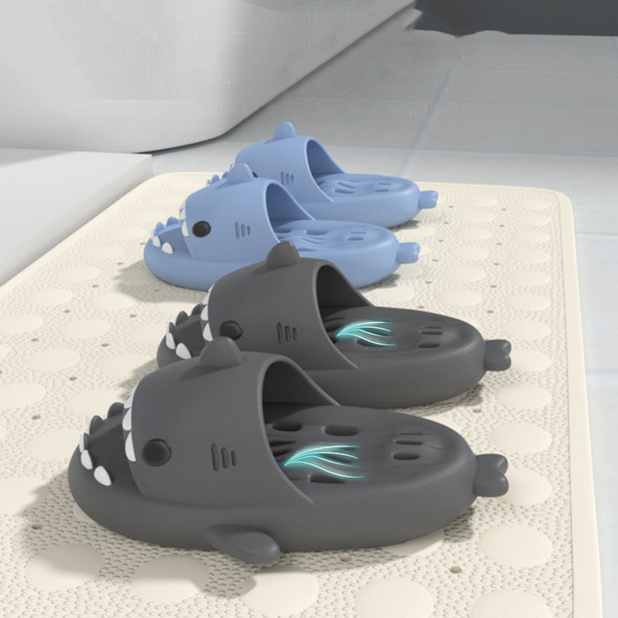 Shark Slippers with Drain Holes — Unisex Quick-Drying Pool & Beach Slides
