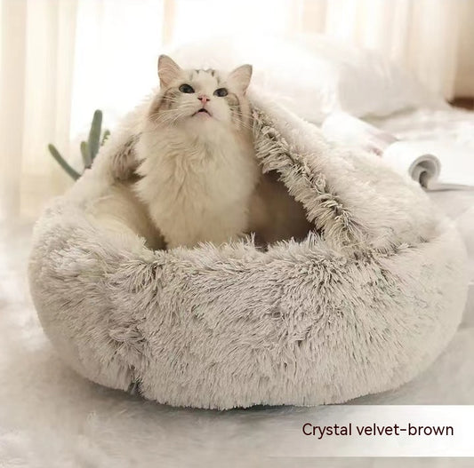 2-in-1 Plush SuperSoft Pet Bed for Dogs & Cats - GFMR TradeWorks
