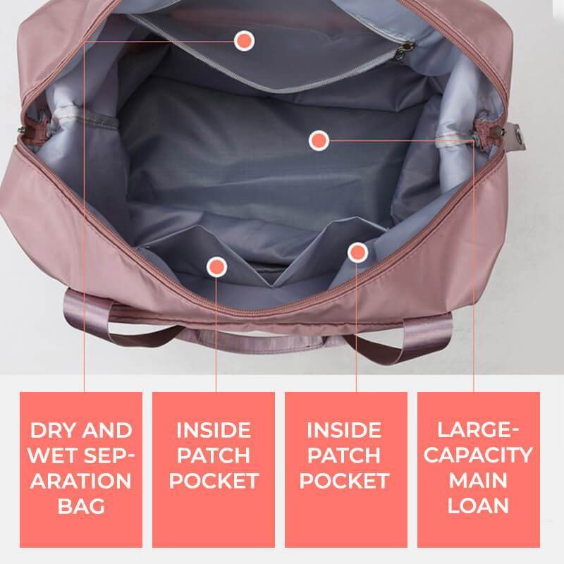 Waterproof Foldable Travel Bag — Large Capacity Gym & Weekender Tote for Women - GFMR TradeWorks