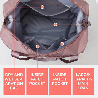 Waterproof Foldable Travel Bag — Large Capacity Gym & Weekender Tote for Women - GFMR TradeWorks