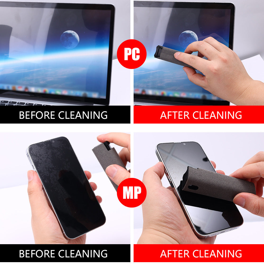 2-in-1 Portable Mobile & Computer Screen Cleaner with Integrated Storage - All in One Cleaning Solution - GFMR TradeWorks