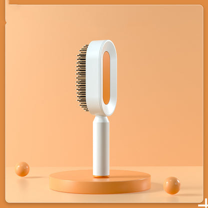 Self-Cleaning Hair Brush for Women — One-Key Hair Removal & Scalp Massage - GFMR TradeWorks