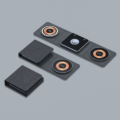 3-in-1 Magnetic Folding Wireless Charger Station – Fast Charging for iPhone, iWatch & AirPods, Transparent Design - GFMR TradeWorks