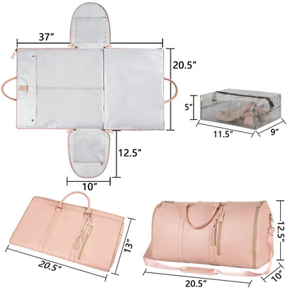 Large Capacity Foldable Travel Duffle Bag — Women’s Waterproof Handbag & Suit Tote - GFMR TradeWorks