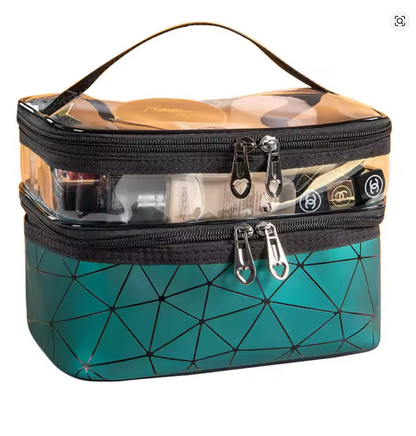 2-Layer Premium Travel Kit Bag | Waterproof Organiser for Cosmetics, Medicines, Makeup & Essentials