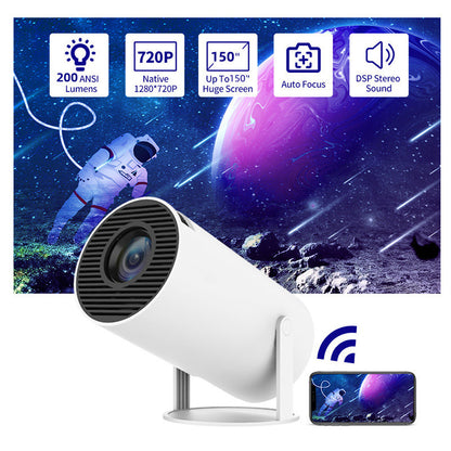 Compact Portable Projector – 180° Wide-Angle Auto-Focus Home Theater Cinema - GFMR TradeWorks