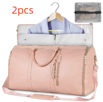 Large Capacity Foldable Travel Duffle Bag — Women’s Waterproof Handbag & Suit Tote
