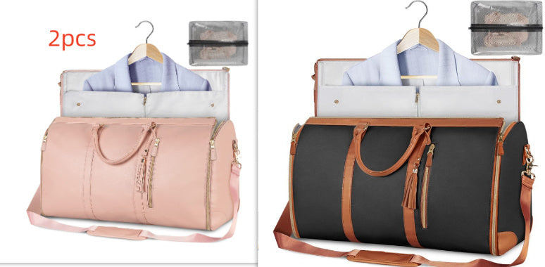 Large Capacity Foldable Travel Duffle Bag — Women’s Waterproof Handbag & Suit Tote