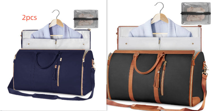 Large Capacity Foldable Travel Duffle Bag — Women’s Waterproof Handbag & Suit Tote