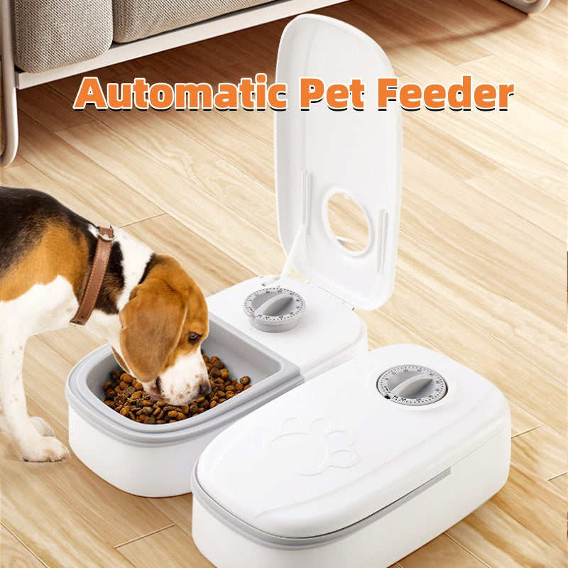 Smart Automatic Pet Feeder with Timer & Stainless Steel Bowl — Perfect for Cats & Dogs