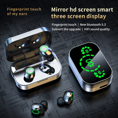 Wireless Bluetooth-compatible Headset TWS Large Screen Smart Digital Display In Ear Breathing Light - GFMR TradeWorks