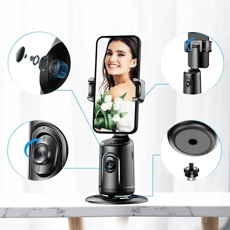 360° AI Auto Face Tracking Gimbal – Smart Vlogging & Live Streaming Stabilizer - GFMR TradeWorks
