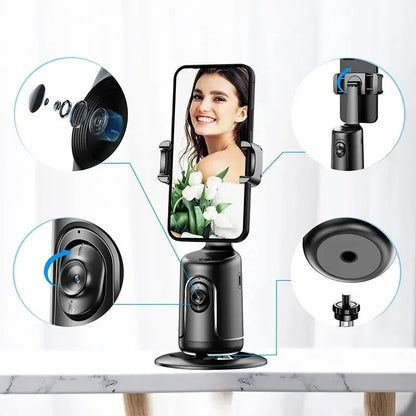 360° AI Auto Face Tracking Gimbal – Smart Vlogging & Live Streaming Stabilizer - GFMR TradeWorks
