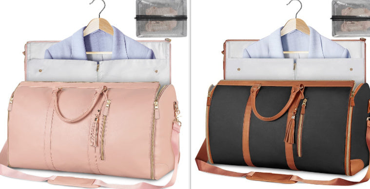 Large Capacity Foldable Travel Duffle Bag — Women’s Waterproof Handbag & Suit Tote