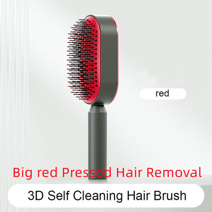 Self-Cleaning Hair Brush for Women — One-Key Hair Removal & Scalp Massage - GFMR TradeWorks
