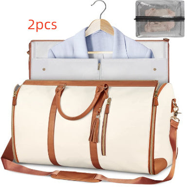Large Capacity Foldable Travel Duffle Bag — Women’s Waterproof Handbag & Suit Tote