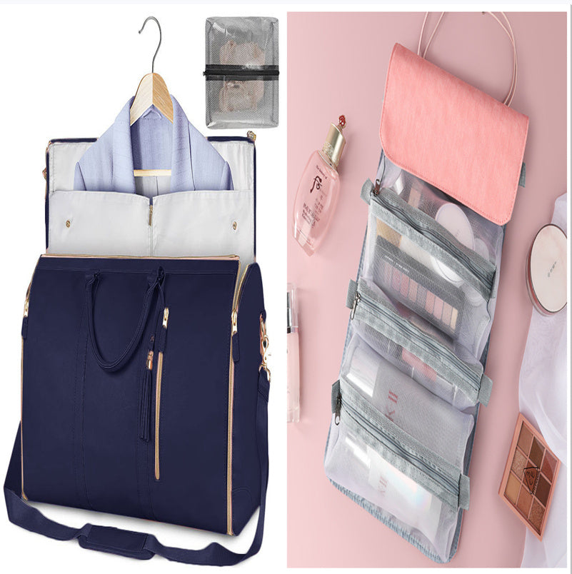 Large Capacity Foldable Travel Duffle Bag — Women’s Waterproof Handbag & Suit Tote