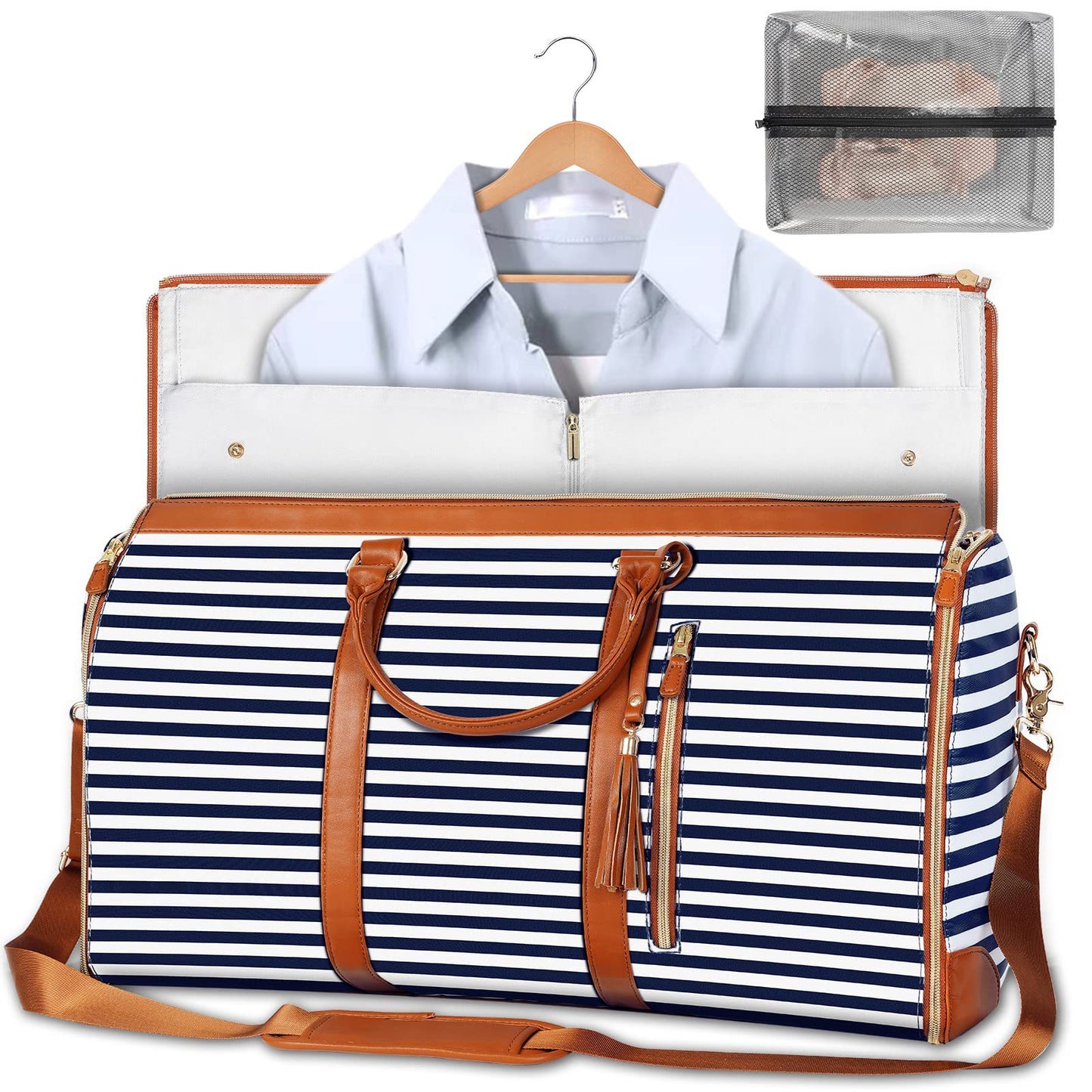 Large Capacity Foldable Travel Duffle Bag — Women’s Waterproof Handbag & Suit Tote