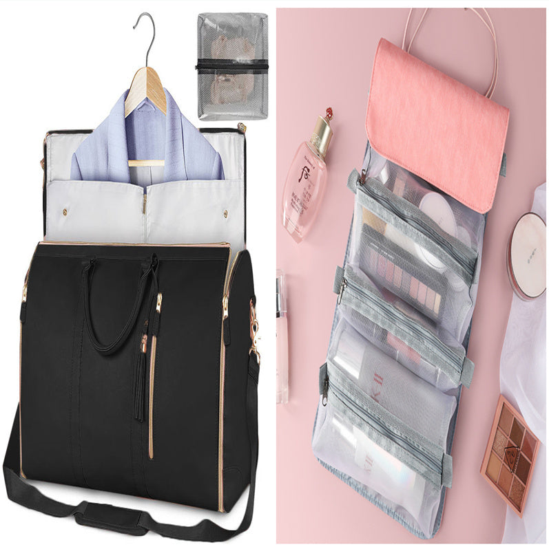 Large Capacity Foldable Travel Duffle Bag — Women’s Waterproof Handbag & Suit Tote