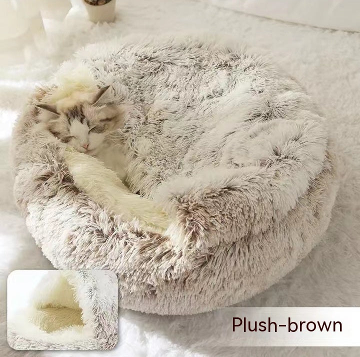 2-in-1 Plush SuperSoft Pet Bed for Dogs & Cats - GFMR TradeWorks
