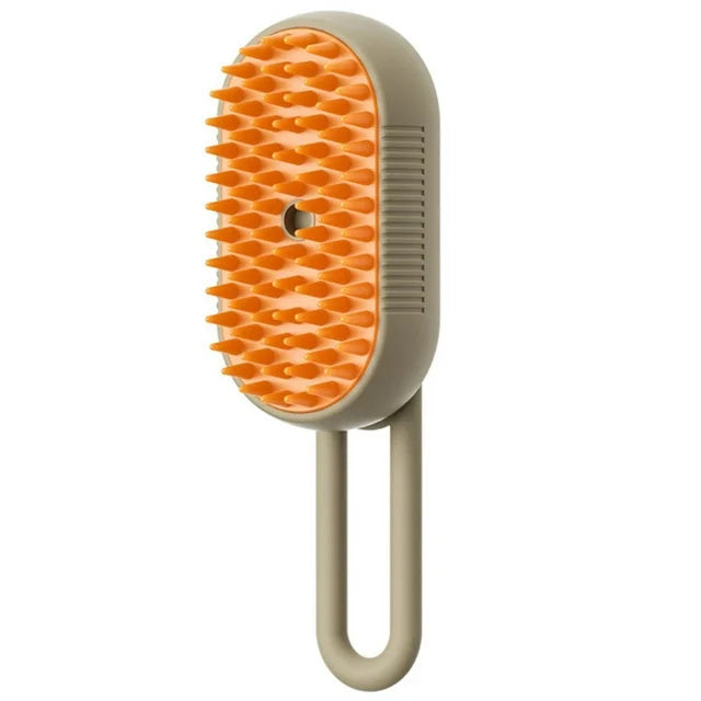 3-in-1 Electric Steam Pet Brush — Hair Removal, Grooming, and Massage for Cats & Dogs - GFMR TradeWorks