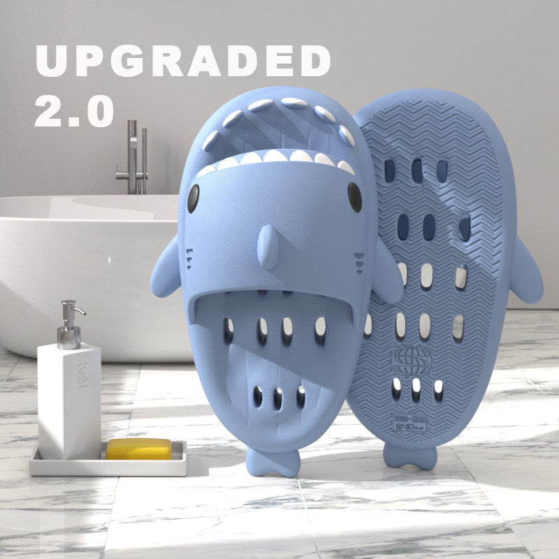 Shark Slippers with Drain Holes — Unisex Quick-Drying Pool & Beach Slides
