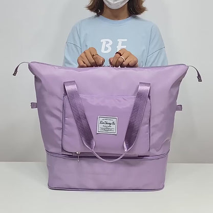 Waterproof Foldable Travel Bag — Large Capacity Gym & Weekender Tote for Women