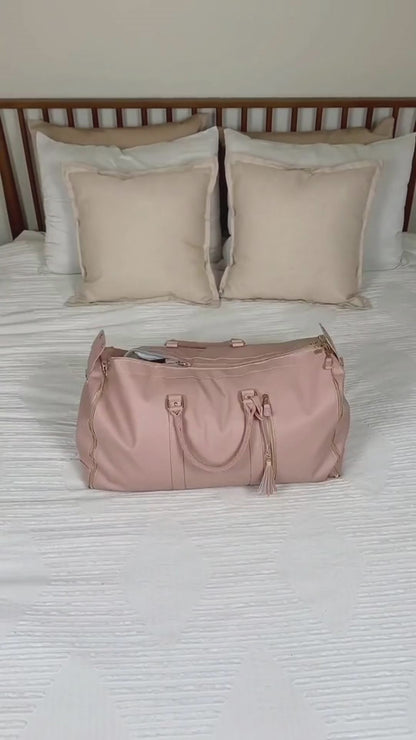 Large Capacity Foldable Travel Duffle Bag — Women’s Waterproof Handbag & Suit Tote