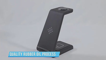 3-in-1 Wireless Charging Station – Fast Charge, Sleek Design, All-in-One Convenience!