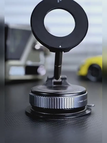 Magnetic Vacuum Suction Phone Holder – Hands-Free, Compact & Ultra-Stable Mount